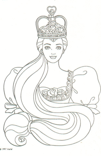 immagine barbie da colorare