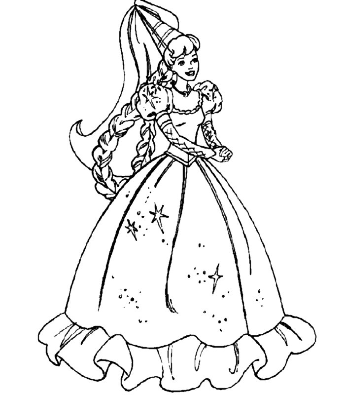 immagine barbie da colorare