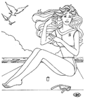 immagine barbie da colorare
