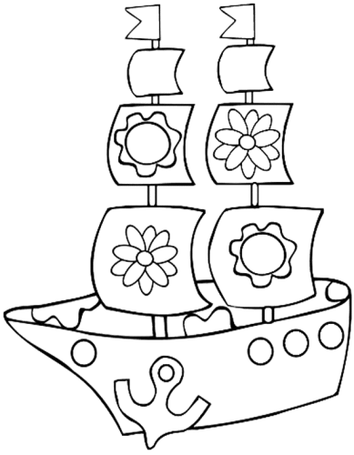 immagine barche da colorare