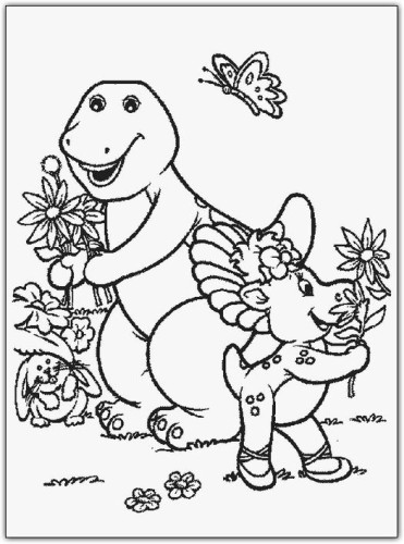 immagine barney da colorare