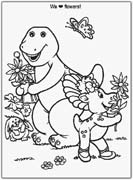 immagine barney da colorare