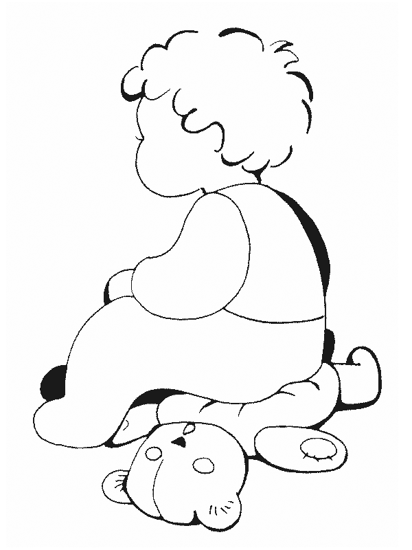 immagine bebe da colorare