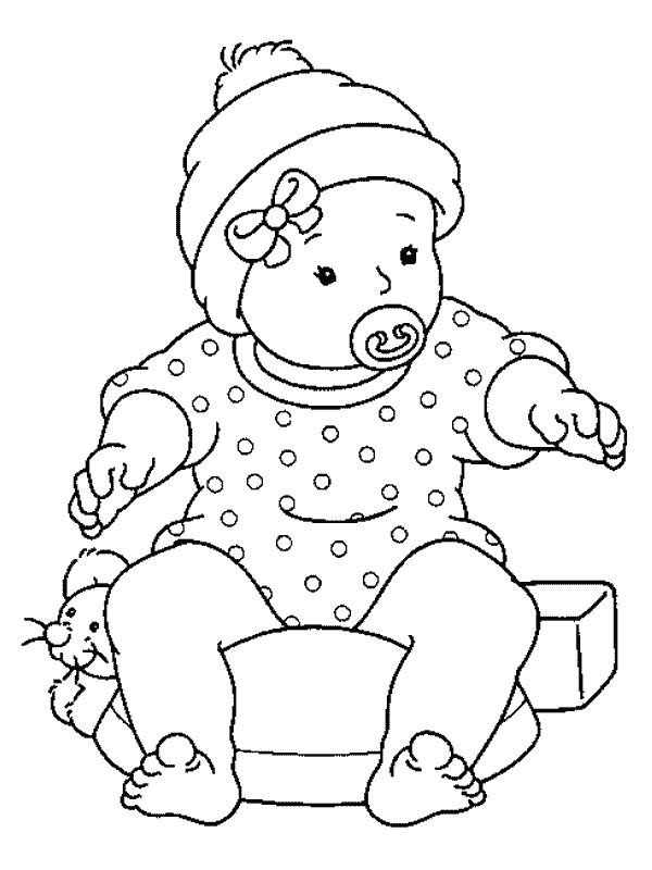 immagine bebe da colorare