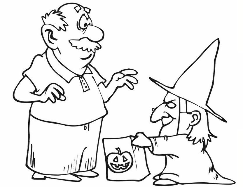 immagine befana da colorare