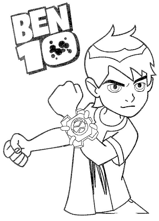 immagine ben 10 da colorare