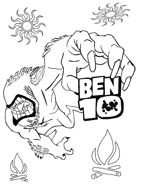 immagine ben 10 da colorare