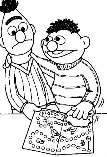 immagine bert and ernie da colorare