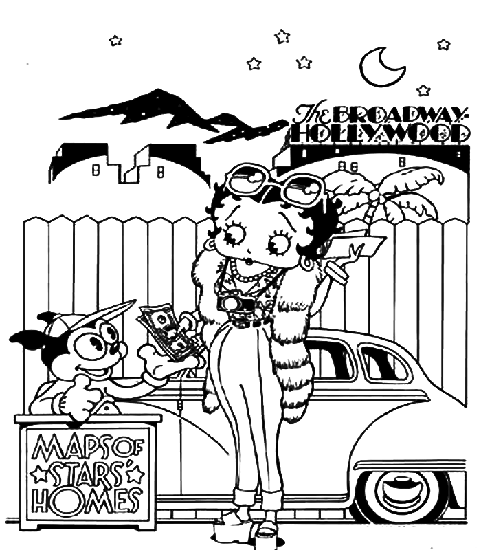 immagine betty boop da colorare