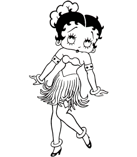 immagine betty boop da colorare