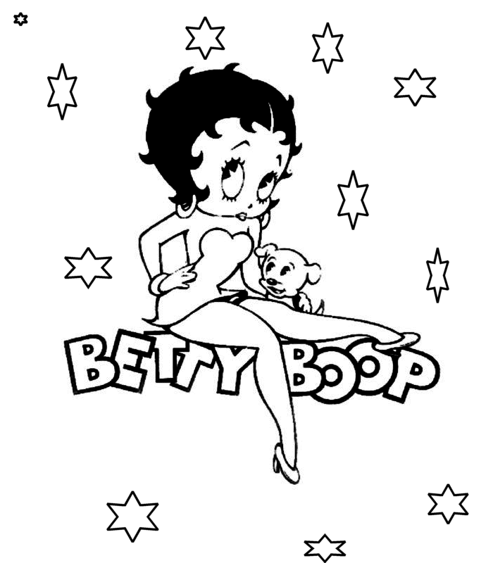 immagine betty boop da colorare
