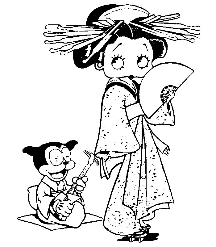 immagine betty boop da colorare