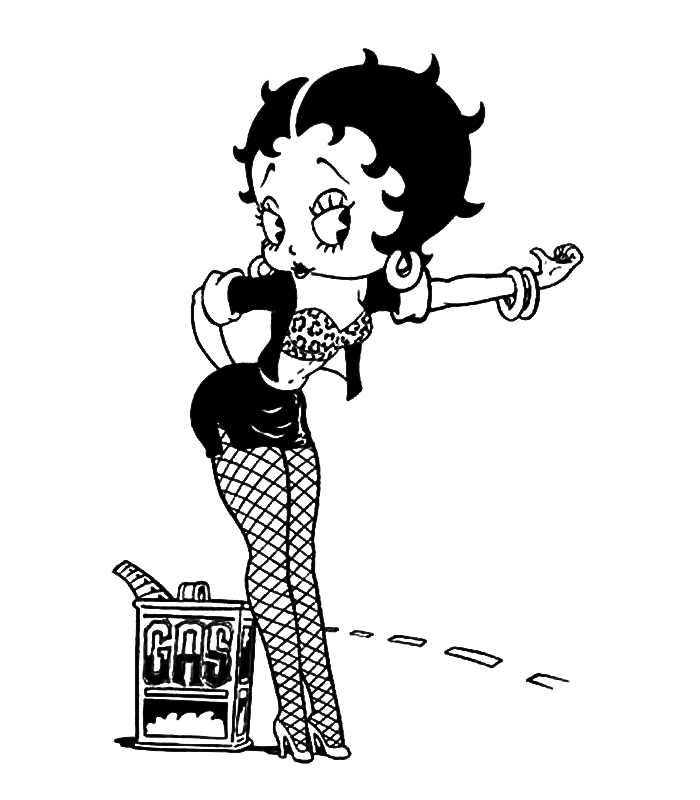immagine betty boop da colorare