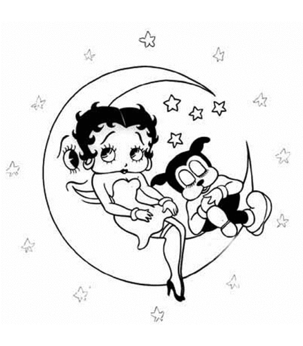 immagine betty boop da colorare