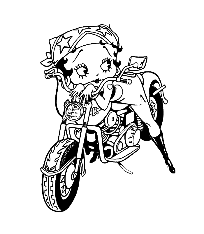 immagine betty boop da colorare