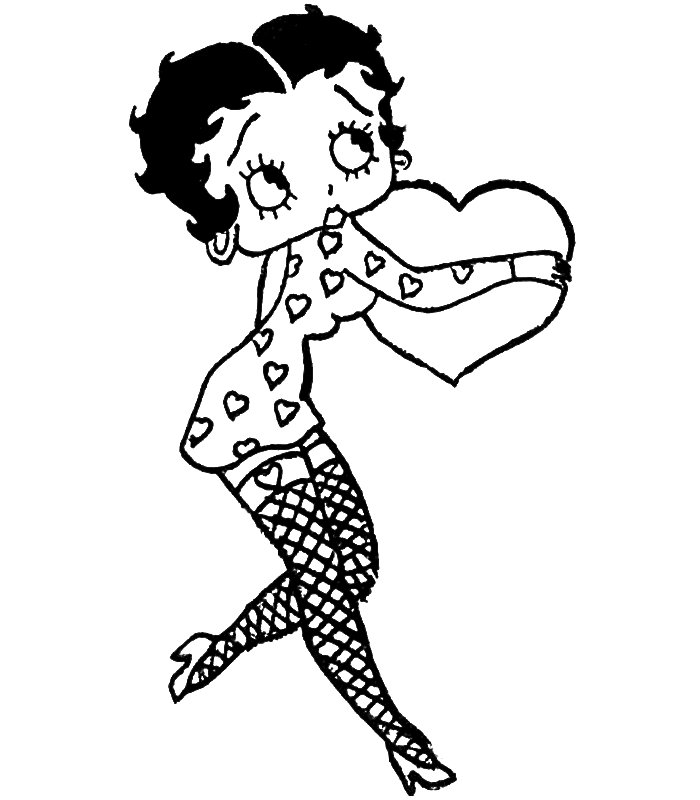 immagine betty boop da colorare