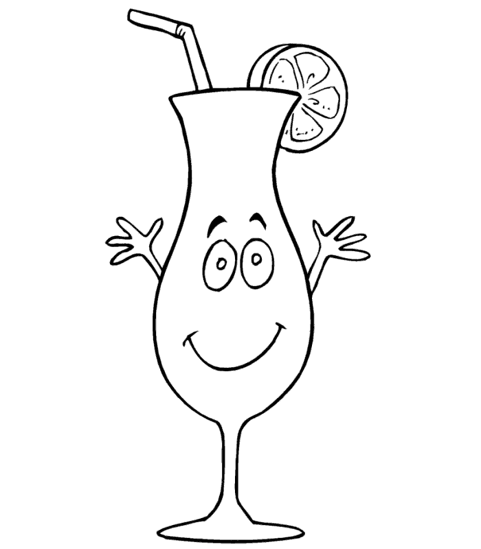 immagine bevande da colorare