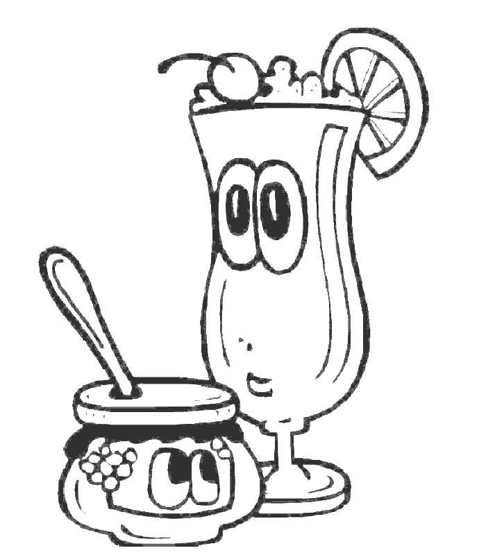 immagine bevande da colorare