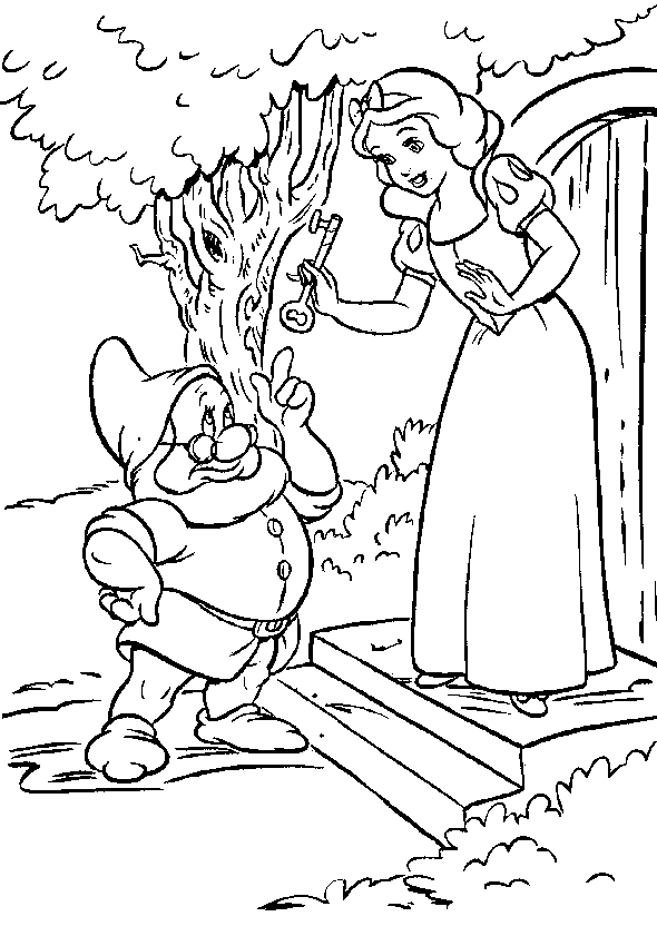 immagine biancaneve da colorare