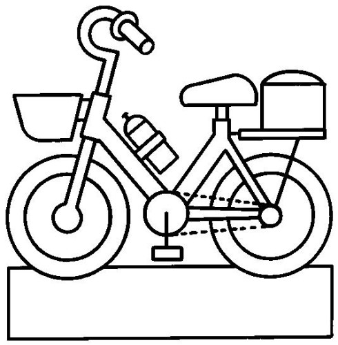 immagine biciclette da colorare