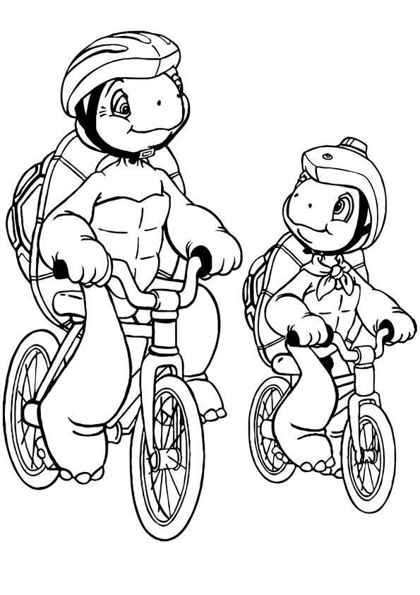 immagine biciclette da colorare