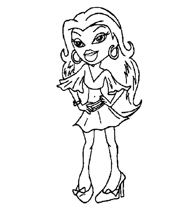 immagine bratz da colorare