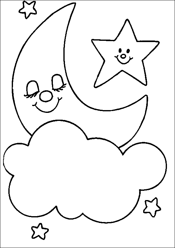 immagine buonanotte bambini da colorare