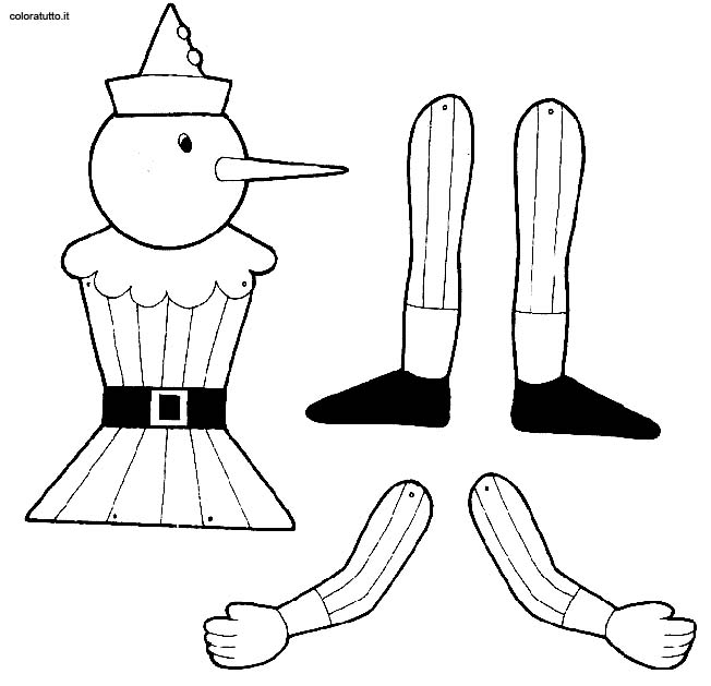 immagine burattini da colorare