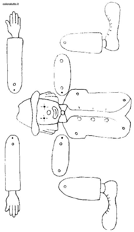 immagine burattini da colorare