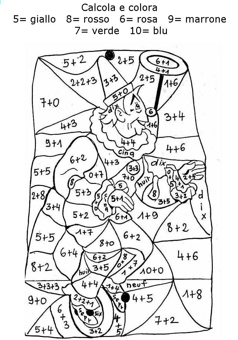 immagine calcola colora da colorare