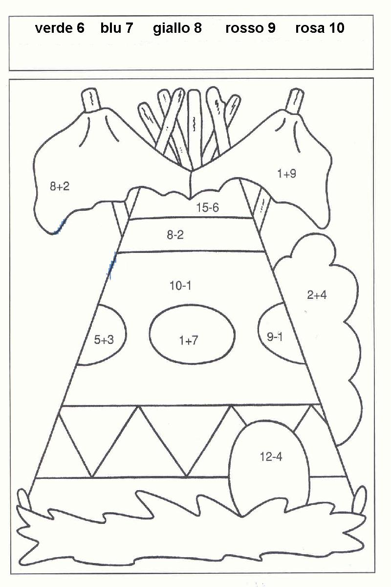immagine calcola colora da colorare
