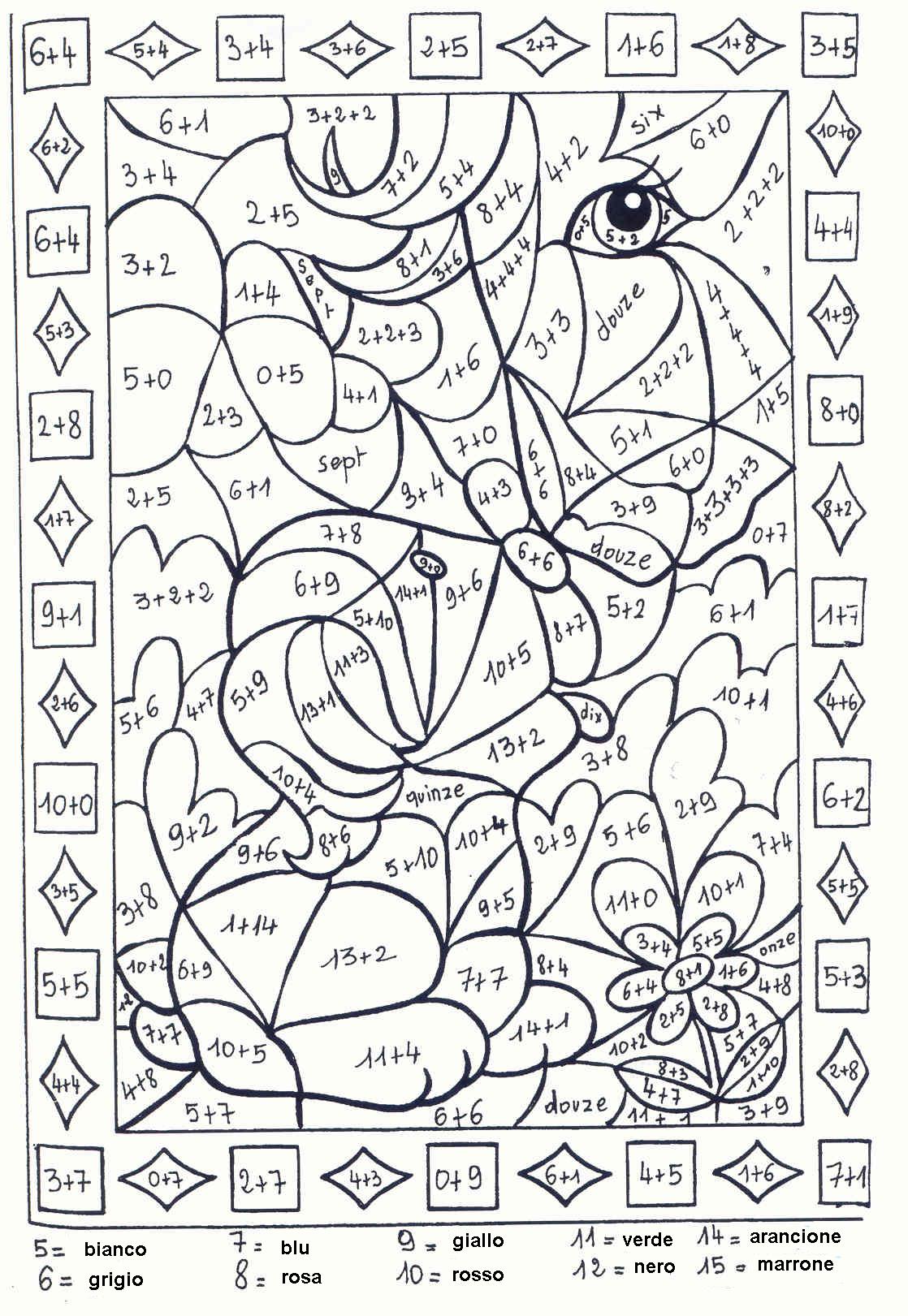 immagine calcola colora da colorare