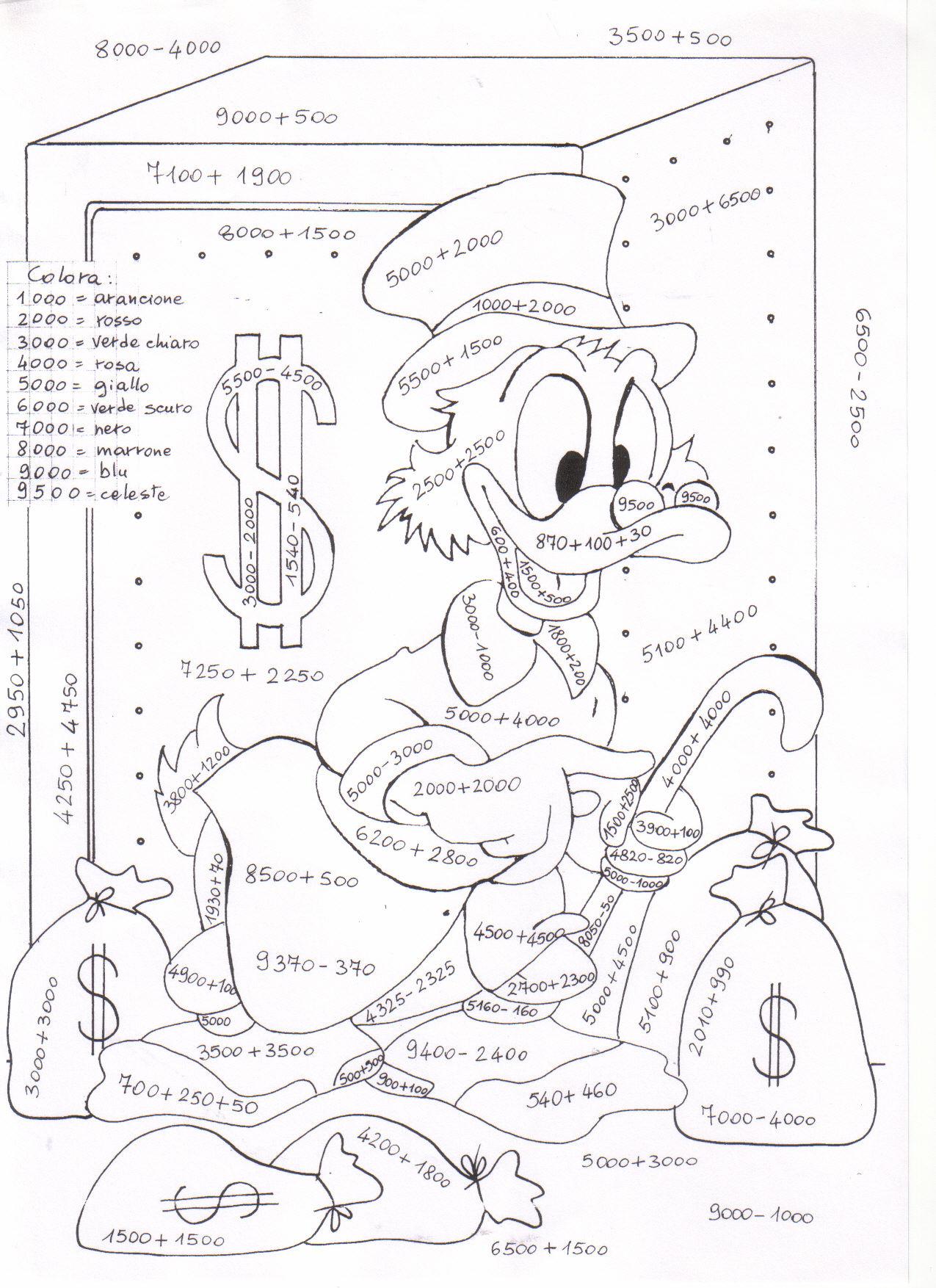 immagine calcola colora da colorare