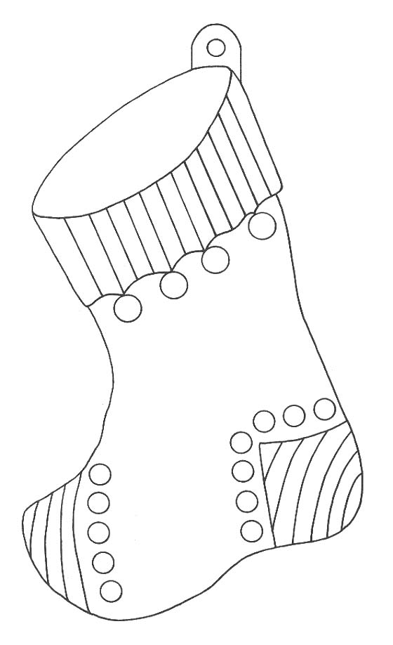immagine calza natale da colorare