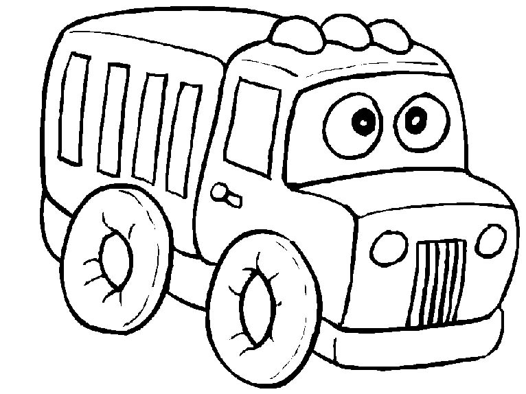 immagine camion da colorare