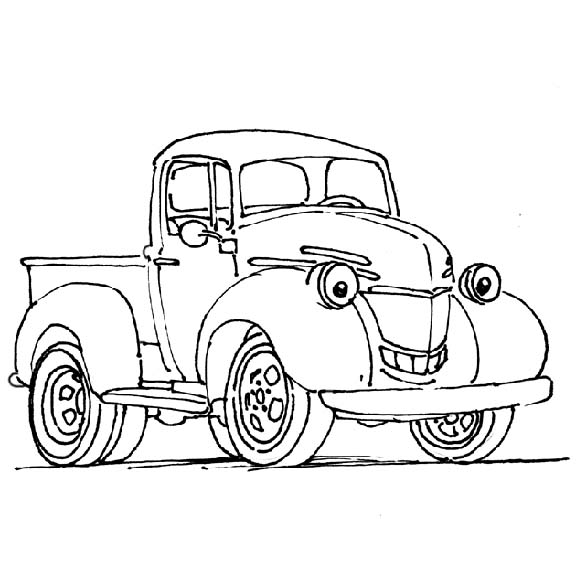 immagine camion da colorare