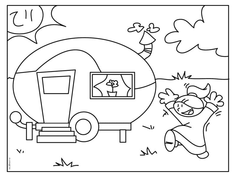 immagine camping da colorare