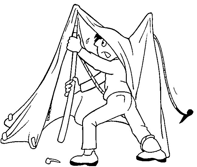 immagine camping da colorare