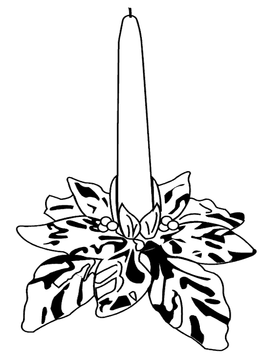 immagine candele da colorare