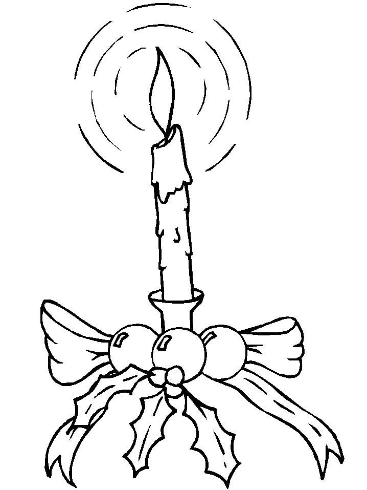 immagine candele da colorare