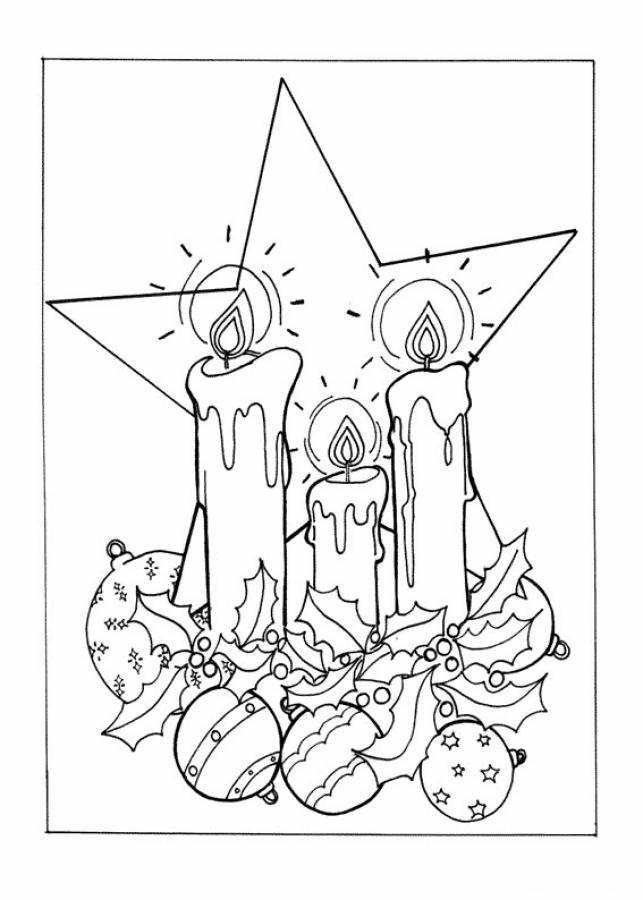 immagine candele da colorare