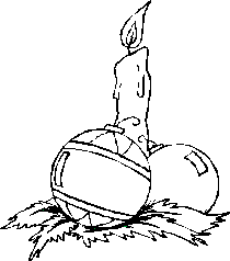 immagine candele da colorare