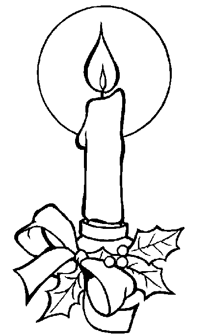 immagine candele da colorare