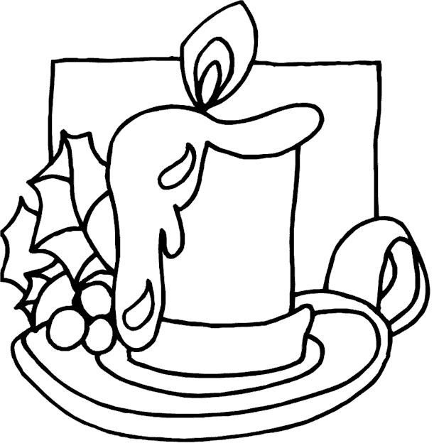 immagine candele da colorare