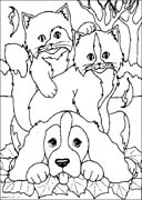 immagine cani da colorare