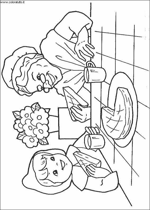 immagine cappuccetto rosso da colorare