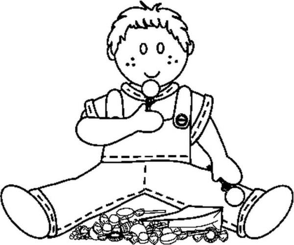 immagine caramelle da colorare