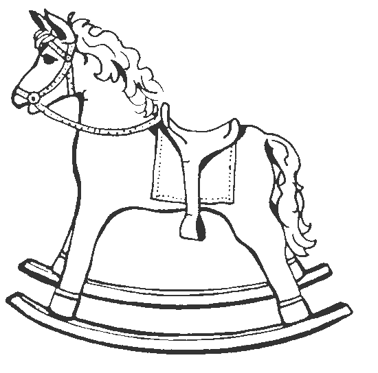 immagine cavalli da colorare