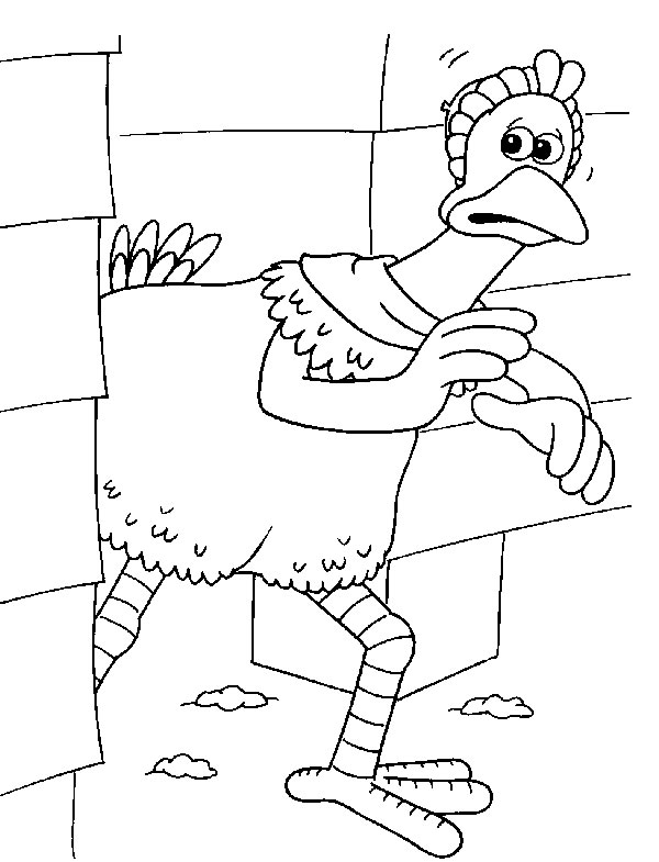 immagine chickenrun da colorare