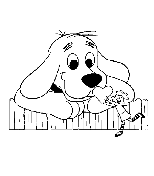 immagine clifford da colorare